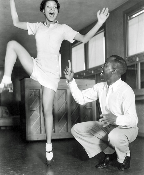 Tap Dancer Jeni Jeni LeGon With Tap Dancer Bill Robinson